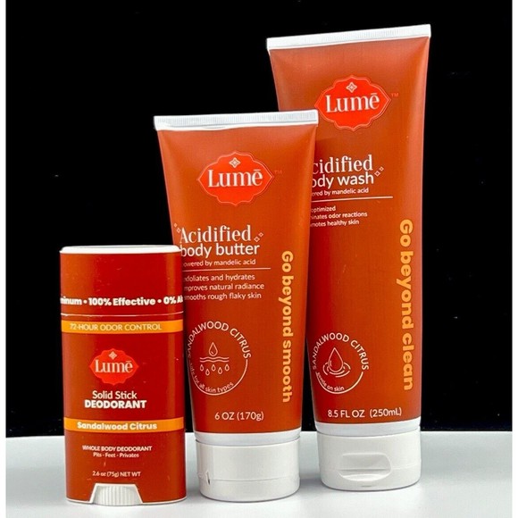 Sandalwood Citrus Solid Deodorant Bundle Acidified Body Wash & Butter Set - Picture 4 of 4